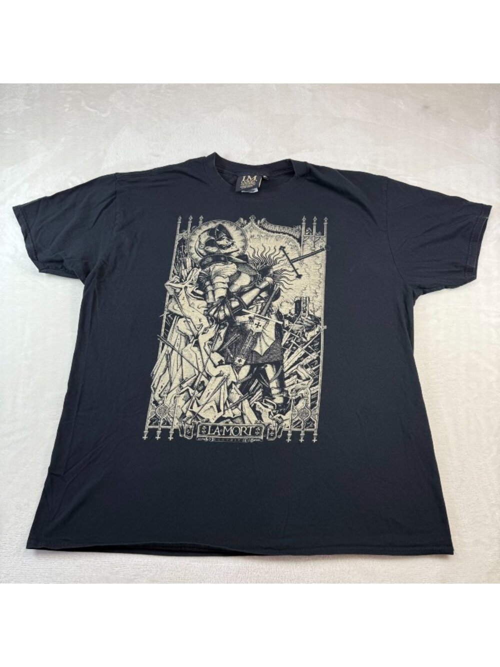 LA Mort Clothing High Hope Thunder Oblivion Gothic Knight T Shirt Black XL